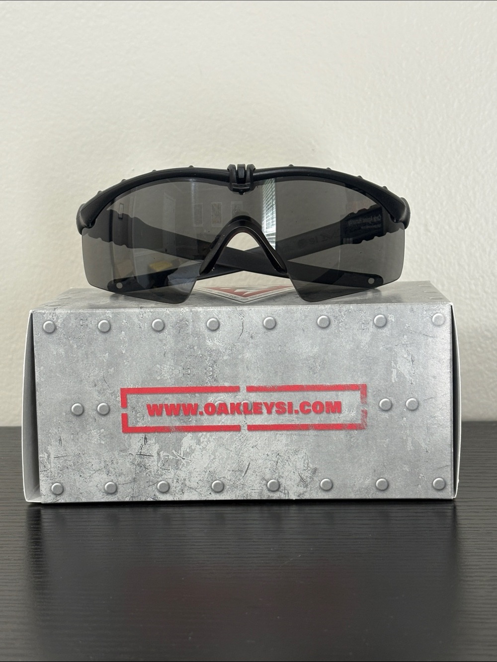 Oakley Black Wraparound Tactical Sunglasses